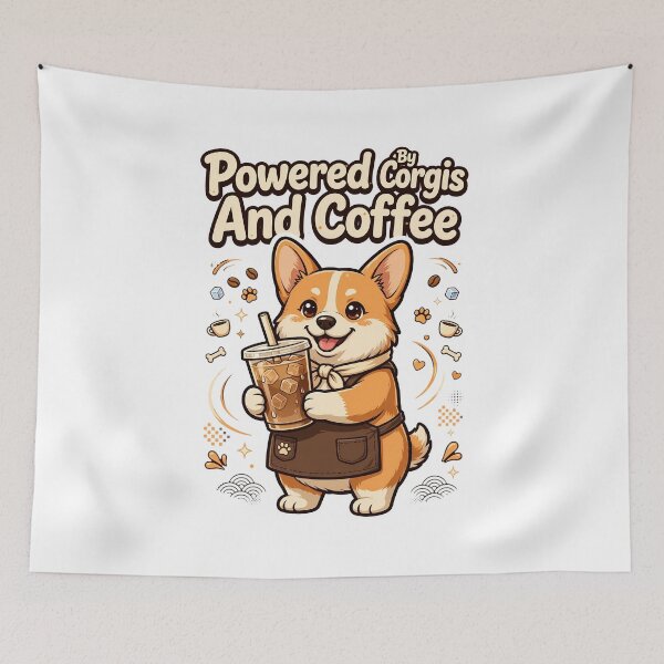 Item preview, Corgi Coffee Addict Funny Design designed and sold by Tong4130.