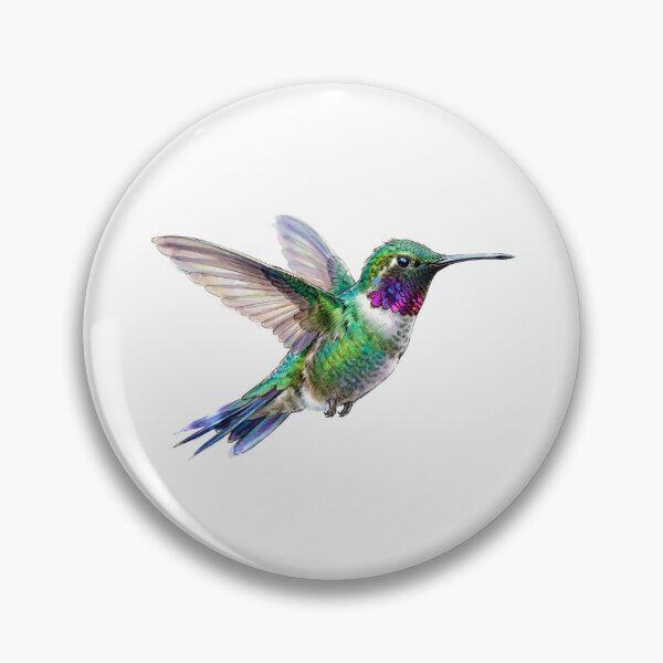 Item preview, Magical Hummingbird in Flight – Iridescent Watercolor of Fantastic Nature designed and sold by Chaoscience.
