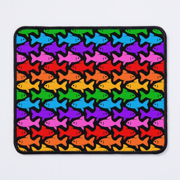 Item preview, Fish Pattern (multicolor on black 1) designed and sold by JMParadis.