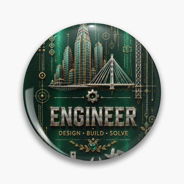 Item preview, Female Engineer Emerald Green Metallic – Premium Engineering Design designed and sold by HO•Designs.