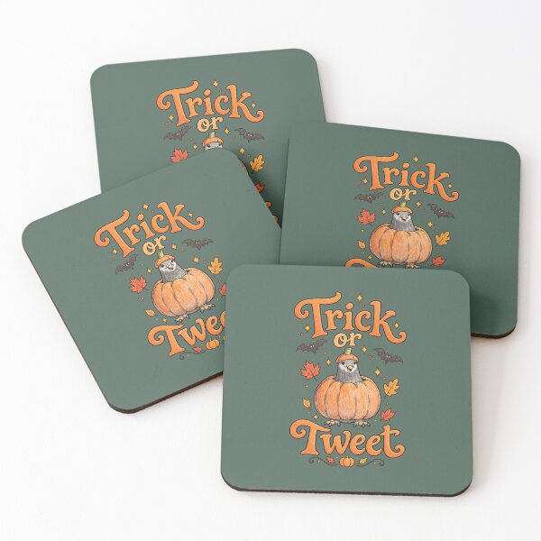 Item preview, Trick or Tweet | Cute Halloween Pigeon in Pumpkin Costume designed and sold by pigeonlovrs.