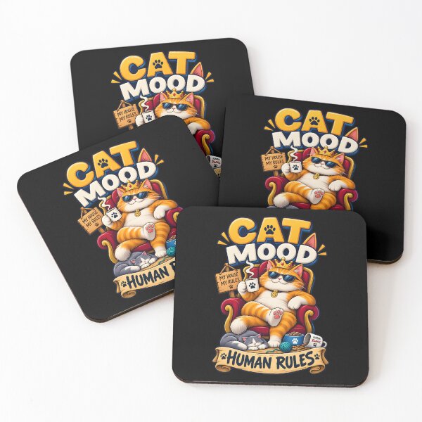 Item preview, Cat Mood, Human Rules designed and sold by Ahsacom.