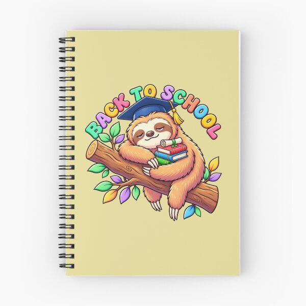 Item preview, Back to school Sleeping Graduate Sloth on Tree Branch with Books - "Back to School" Design designed and sold by AnimLogo.