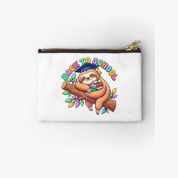 Item preview, Back to school Sleeping Graduate Sloth on Tree Branch with Books - "Back to School" Design designed and sold by AnimLogo.