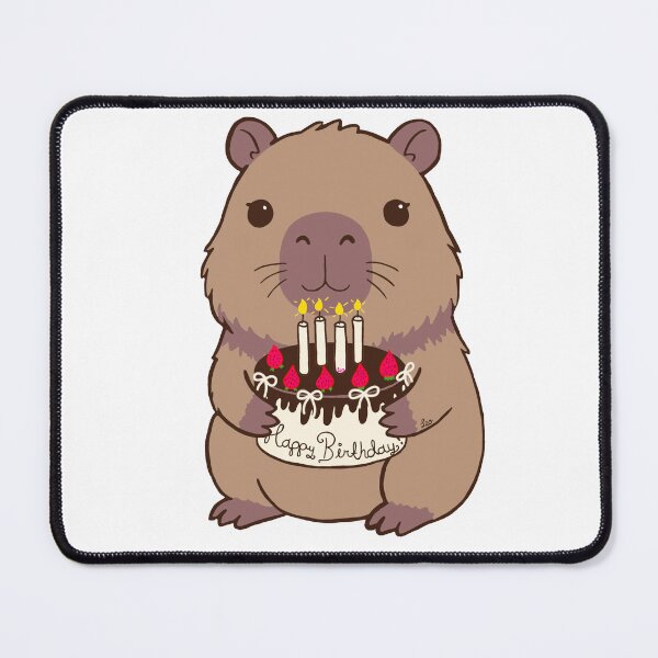 Item preview, Capybara with Cake designed and sold by BunnySoftArt.