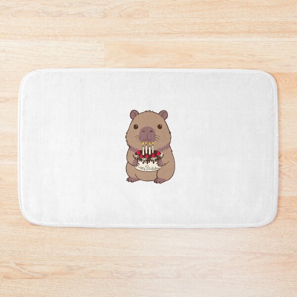 Item preview, Cozy Capybara Birthday Party | Capybara With Cake  designed and sold by BunnySoftArt.