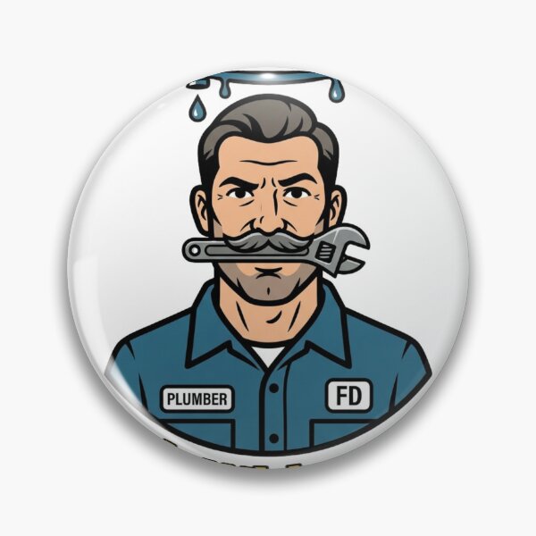 Item preview, Funny Plumber Wrench Mustache Trade designed and sold by NeonNerd Studio.