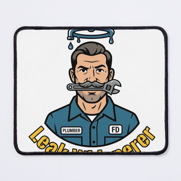 Item preview, Funny Plumber Wrench Mustache Trade designed and sold by NeonNerd Studio.