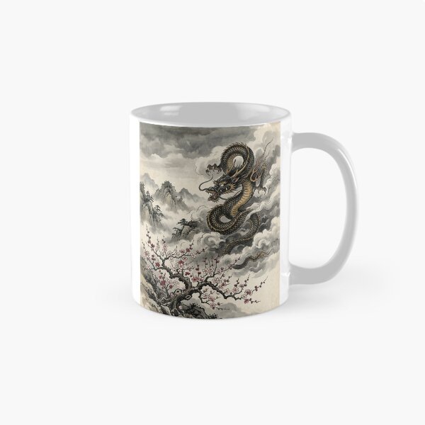 Item preview, Rising Dragon and Plum Blossom Japanese Art designed and sold by iris-festival.