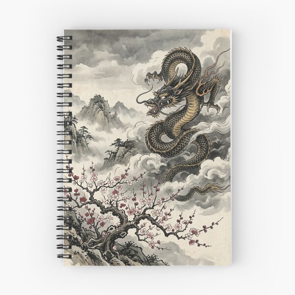Item preview, Rising Dragon and Plum Blossom Japanese Art designed and sold by iris-festival.