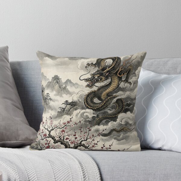 Item preview, Rising Dragon and Plum Blossom Japanese Art designed and sold by iris-festival.