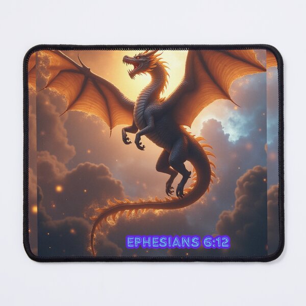 Item preview, Majestic Cosmic Dragon – Ephesians 6:12 Fantasy Artwork designed and sold by TetelestaiWeave.
