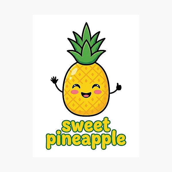 Item preview, Sweet Pineapple Cute Kawaii Tropical Fruit Design – Funny Pineapple Shirt, Summer Fruit Lover Gift designed and sold by morning sun.