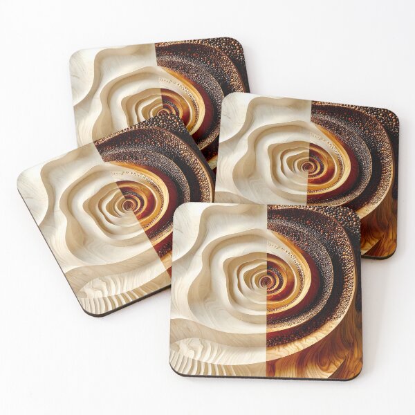 Item preview, Abstract Wood Spiral Contrast designed and sold by Vicky Brago-Mitchell®.