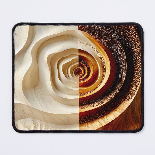 Item preview, Abstract Wood Spiral Contrast designed and sold by Vicky Brago-Mitchell®.