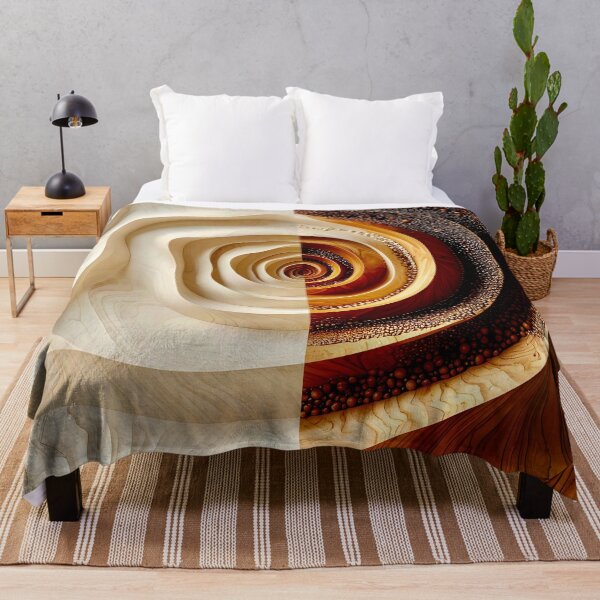 Item preview, Abstract Wood Spiral Contrast designed and sold by Vicky Brago-Mitchell®.