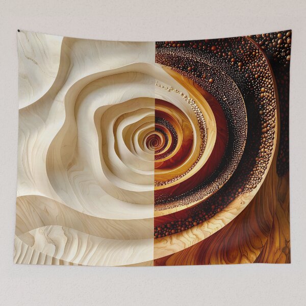 Item preview, Abstract Wood Spiral Contrast designed and sold by Vicky Brago-Mitchell®.