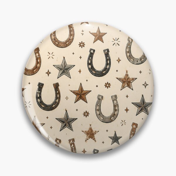 Item preview, Western Horseshoes & Stars Rustic Cowboy Pattern designed and sold by RJACreative.