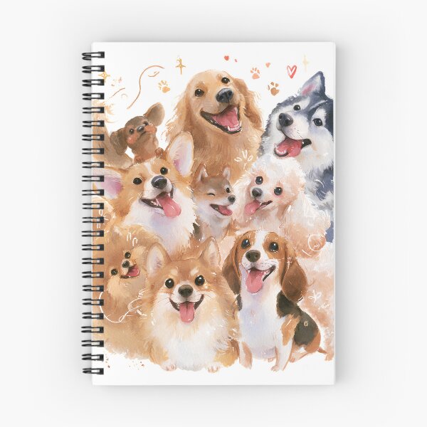 Item preview, Happy Dog Squad Watercolor Illustration designed and sold by Sunisa_BW.