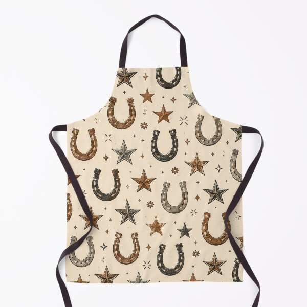 Item preview, Western Horseshoes & Stars Rustic Cowboy Pattern designed and sold by RJACreative.