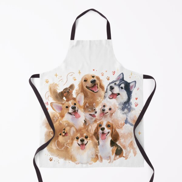 Item preview, Happy Dog Squad Watercolor Illustration designed and sold by Sunisa_BW.