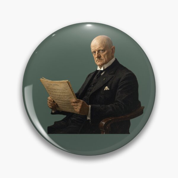 Item preview, Nordic Titan: Jean Sibelius Vintage Oil Painting - Finlandia & Wilderness Harmonies designed and sold by DoReMiStudio.