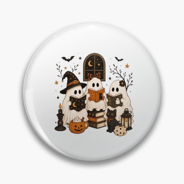 Item preview, Cute Ghost Reading Halloween Book Lover designed and sold by n-scott-shop.