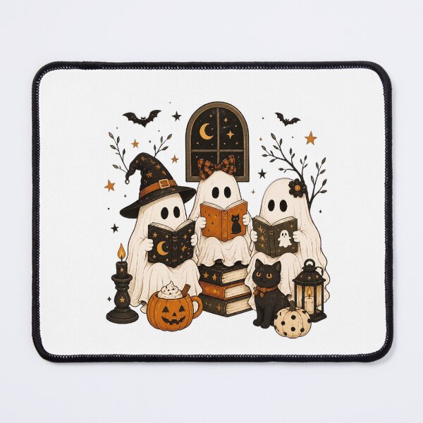 Item preview, Cute Ghost Reading Halloween Book Lover designed and sold by n-scott-shop.