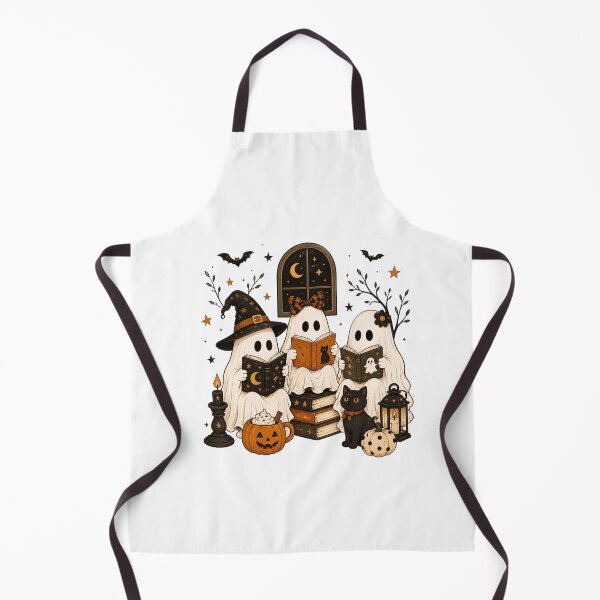 Item preview, Cute Ghost Reading Halloween Book Lover designed and sold by n-scott-shop.