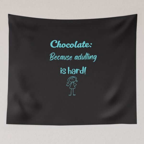 Item preview, Chocolate Because Adulting Is Hard – Funny Minimalist Design designed and sold by TetelestaiWeave.