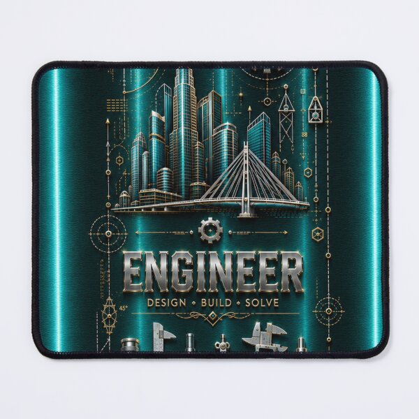Item preview, Engineer Teal Turquoise Metallic – Premium Engineering Design designed and sold by HO•Designs.
