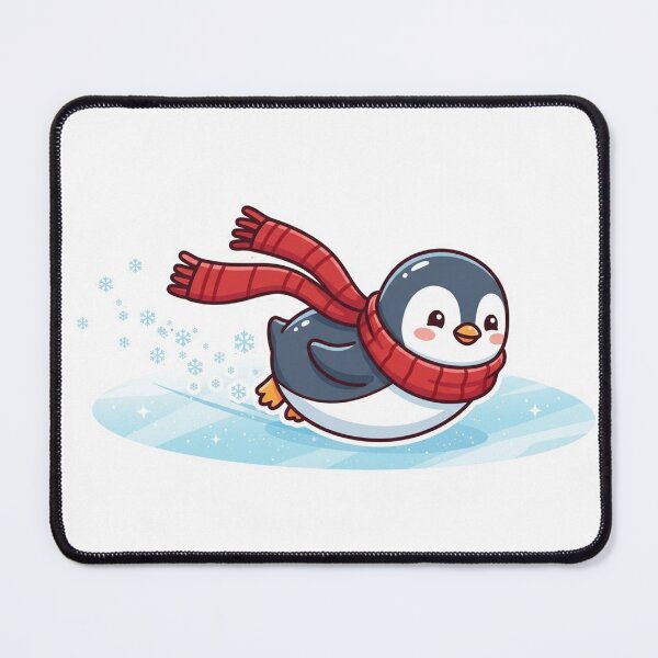 Item preview, Penguin Sliding on Ice Scarf designed and sold by NeonNerd Studio.