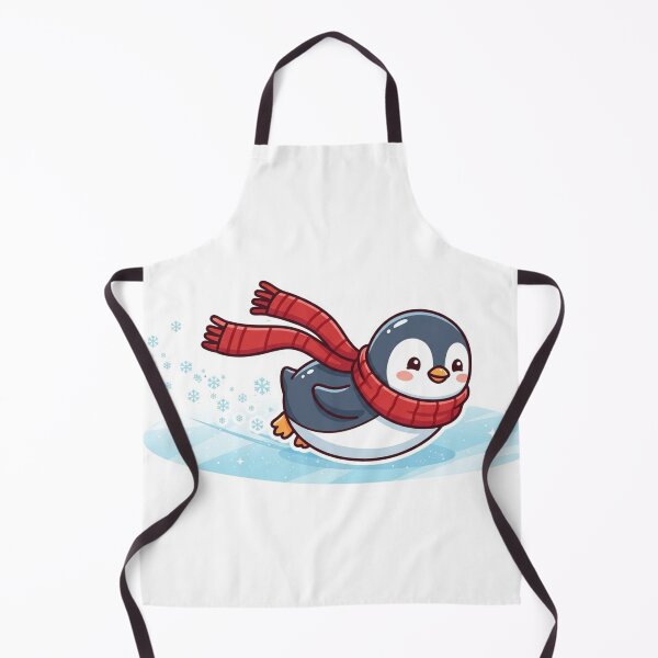 Item preview, Penguin Sliding on Ice Scarf designed and sold by NeonNerd Studio.