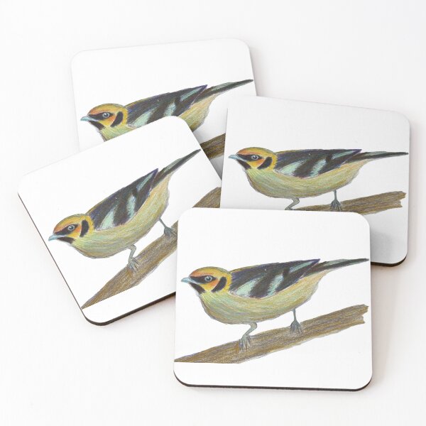 Item preview, Flame-faced Tanager designed and sold by woodland-towers.
