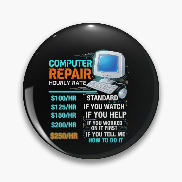 Item preview, Computer Repair Hourly Rate Funny IT Tech designed and sold by vavatamenmeld.