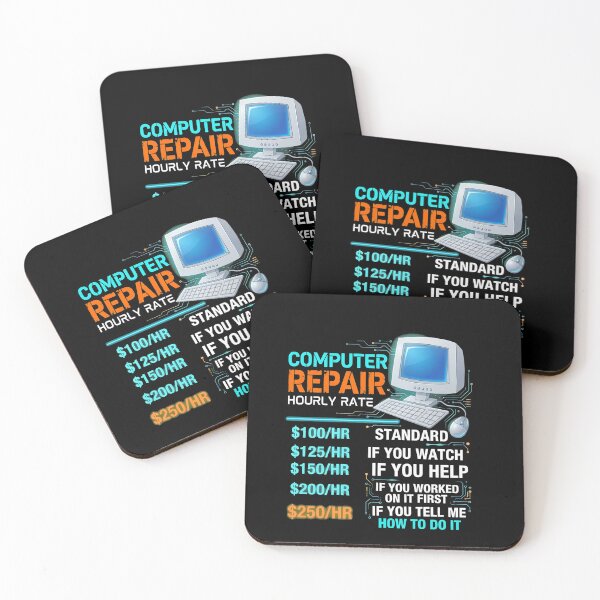 Item preview, Computer Repair Hourly Rate Funny IT Tech designed and sold by vavatamenmeld.