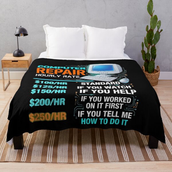 Item preview, Computer Repair Hourly Rate Funny IT Tech designed and sold by vavatamenmeld.