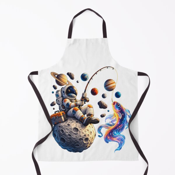 Item preview, Cosmic Space Fishing Astronaut – Retro Sci-Fi Cosmic Fish designed and sold by builtforyou.