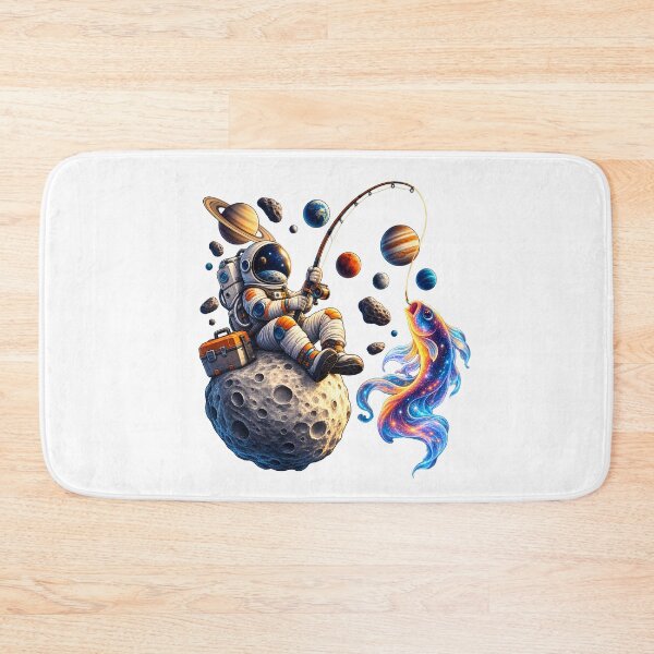 Item preview, Cosmic Space Fishing Astronaut – Retro Sci-Fi Cosmic Fish designed and sold by builtforyou.