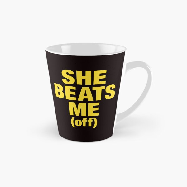 Item preview, She Beats Me Off Playful Couples Humor Graphic Tee designed and sold by ImeldaSparks.