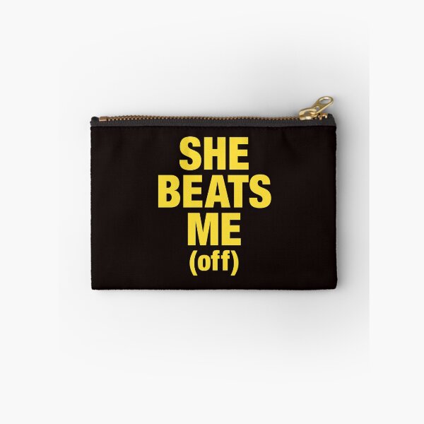 Item preview, She Beats Me Off Playful Couples Humor Graphic Tee designed and sold by ImeldaSparks.