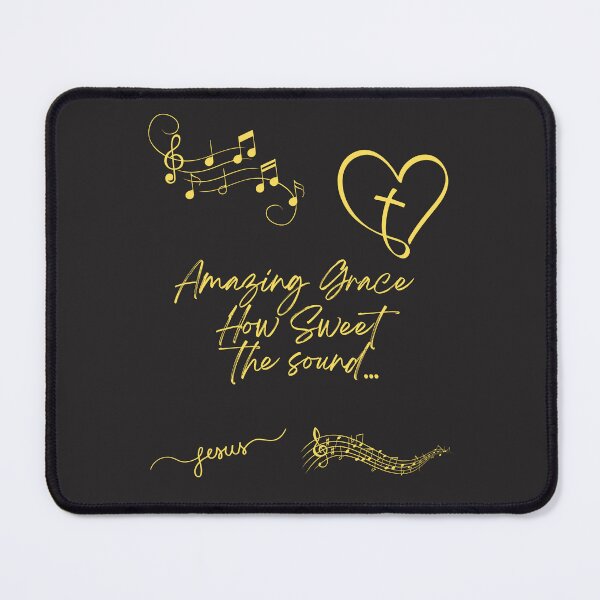 Item preview, Amazing Grace – Gold Christian Music Design designed and sold by TetelestaiWeave.