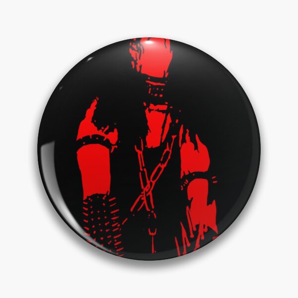 Item preview, Black Metal Red Silhouette Gothic Member Face designed and sold by MixCreativ.