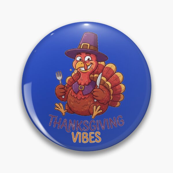 Item preview, Thanksgiving Vibes Cute Turkey Pilgrim Hat Cartoon Art designed and sold by Evelashop.