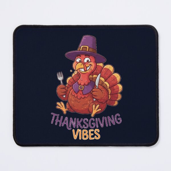 Item preview, Thanksgiving Vibes Cute Turkey Pilgrim Hat Cartoon Art designed and sold by Evelashop.