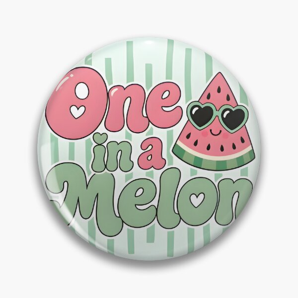 Item preview, One In A Melon Cute Watermelon Pun Summer Sticker designed and sold by FestivityFinds.
