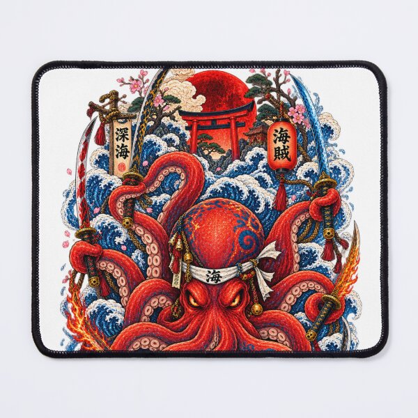 Item preview, The Octopus with Eight Katanas | Japanese Ukiyo-e Samurai designed and sold by Substance_life.