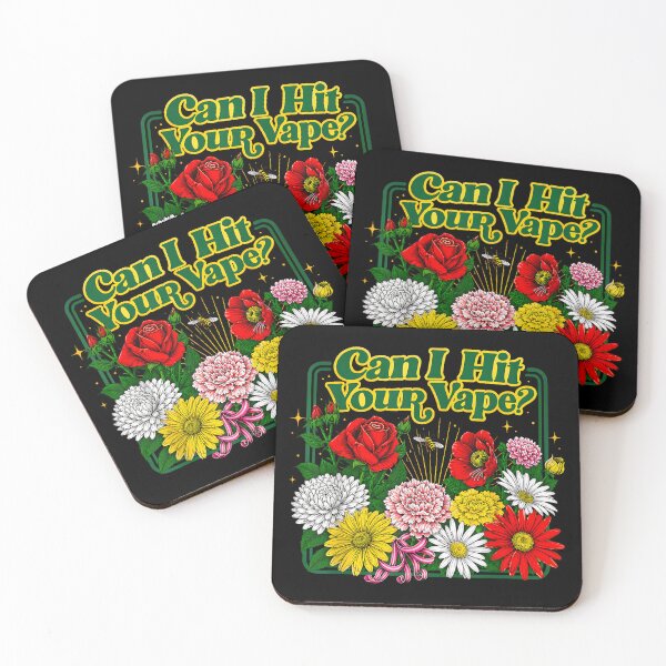 Item preview, Can I Hit Your Vape Funny Floral Vape Quote designed and sold by VioletNance.