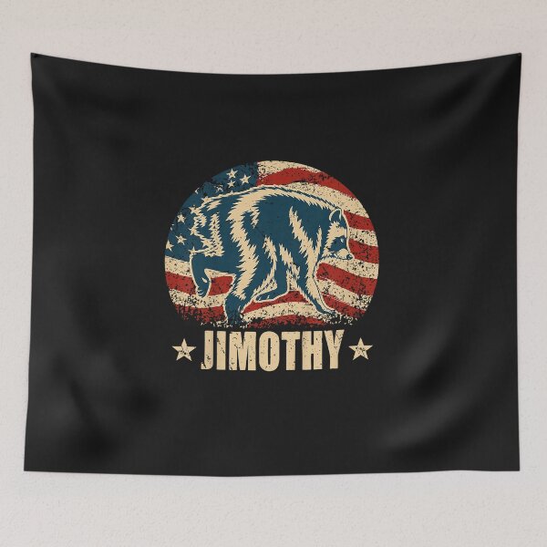 Item preview, Funny Retro Vintage Viral Raccoon Meme Jimothy USA Flag Love designed and sold by FrankIsabel.