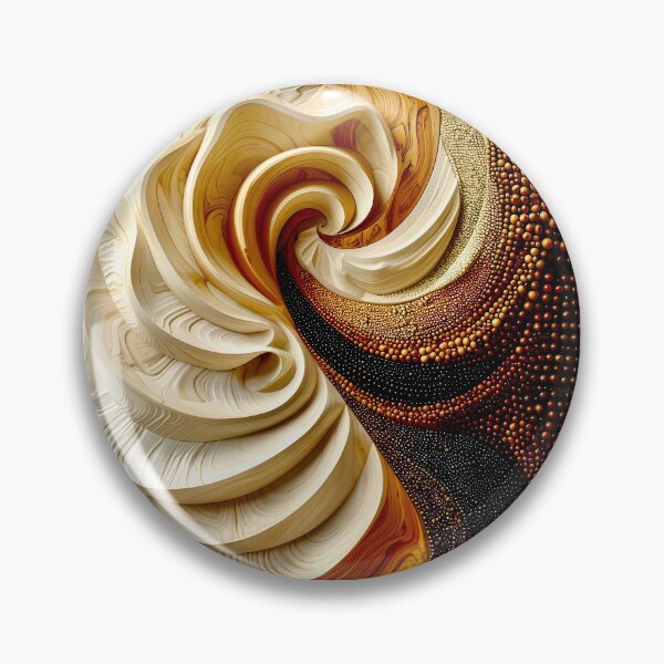 Item preview, Intricate Spiral Patterns in Brown and Gold designed and sold by Vicky Brago-Mitchell®.